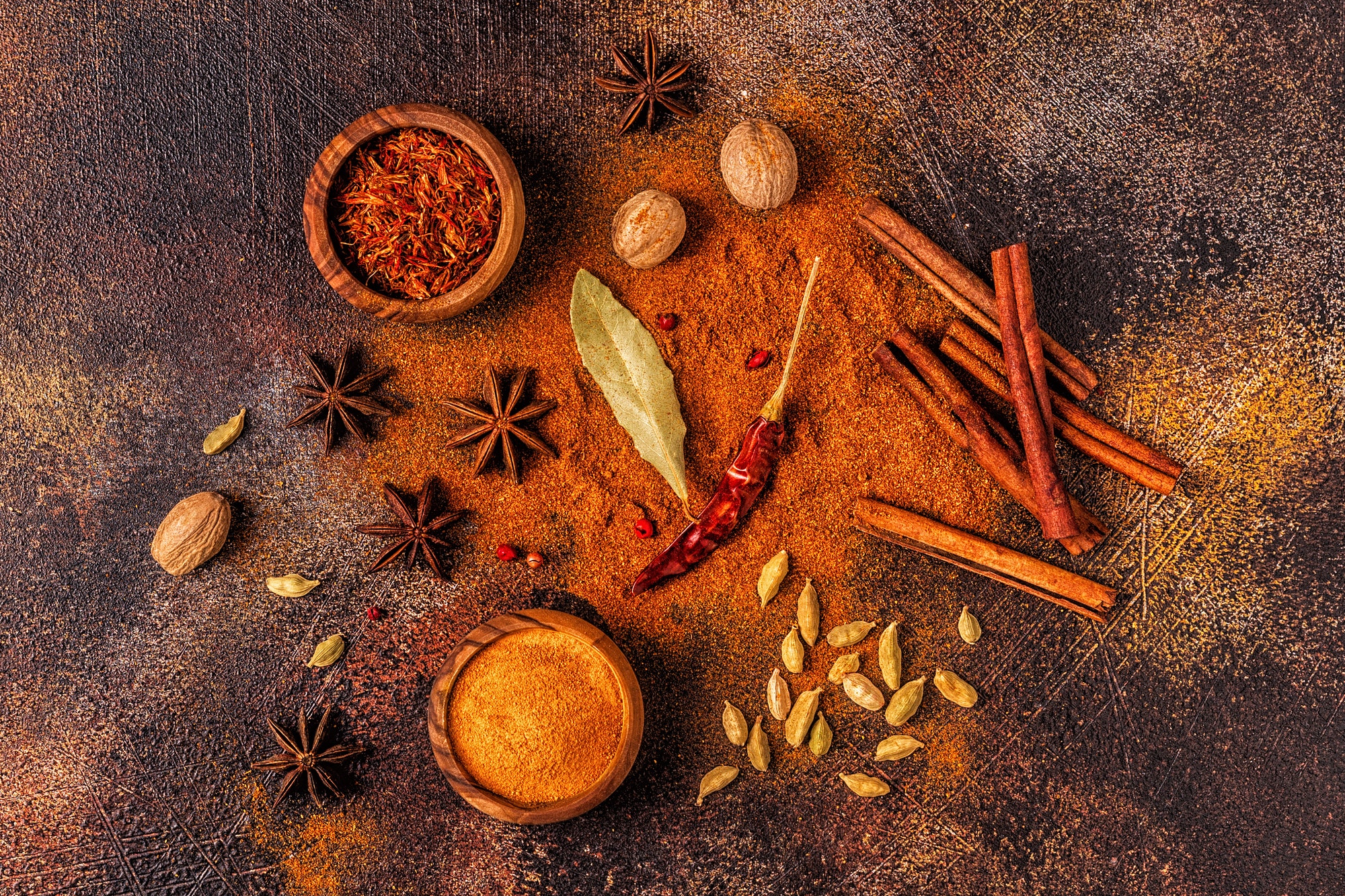 Spices ingredients for cooking. Spices concept.